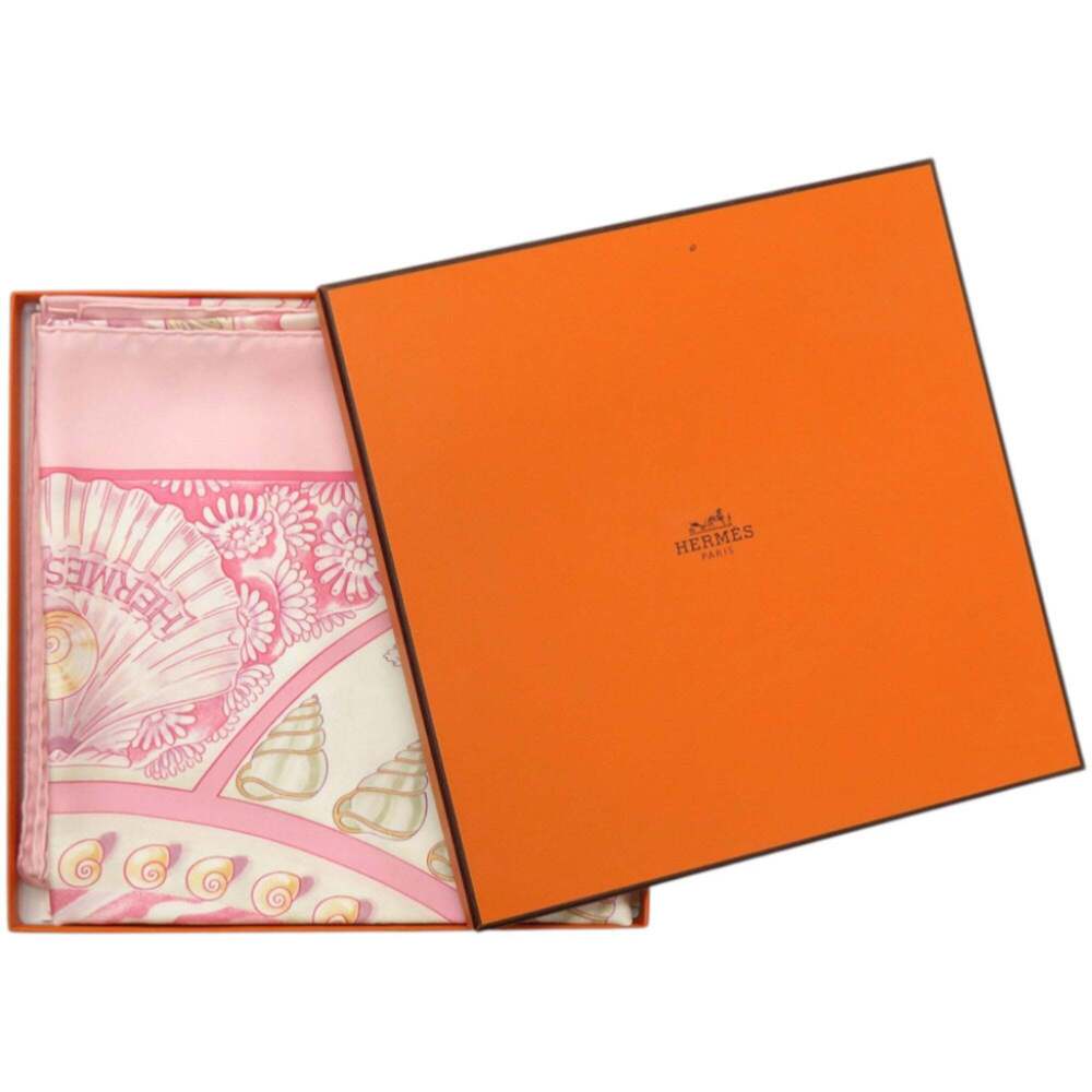 HERMES Pink Silk Scarf - Picture 2 of 6